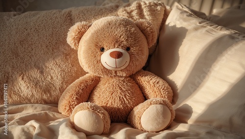 Fluffy Friends Serene Stillness. A Soft, Warm Embrace of Faded Beige and Gentle Light.