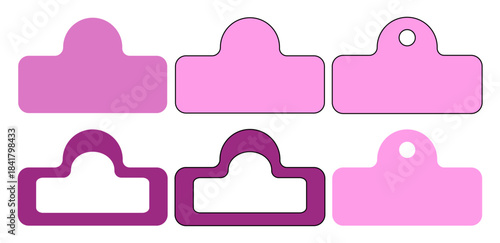 Pink and Fuchsia Digital Index Tabs and Organizer Labels for Productivity Planning and File Management