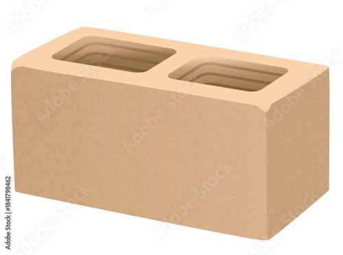 Cement block brick. vector illustration