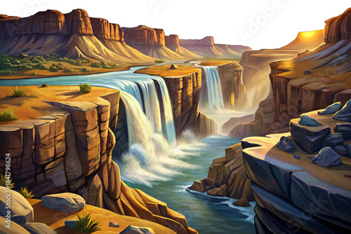 Shoshone Falls, often called the “Niagara of the West,” showcases a massive curtain of water plunging over rugged basalt cliffs along the Snake River in southern Idaho