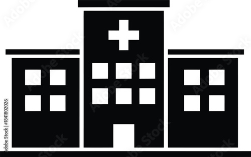 Hospital building icon medical center healthcare facility vector