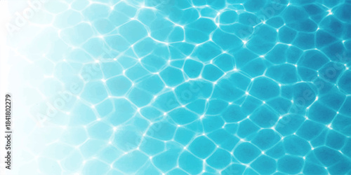 Abstract texture of clear blue swimming pool water surface with ripples and light reflections. Blue water wave texture abstract background. blue water ripple background.  rendering, waves, wet, swim