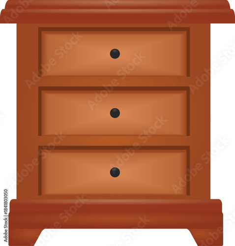 Home chest of drawers. vector