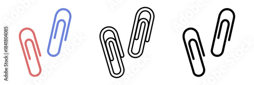 ペーパークリップのアイコンセット/Paper Clip Icon Set