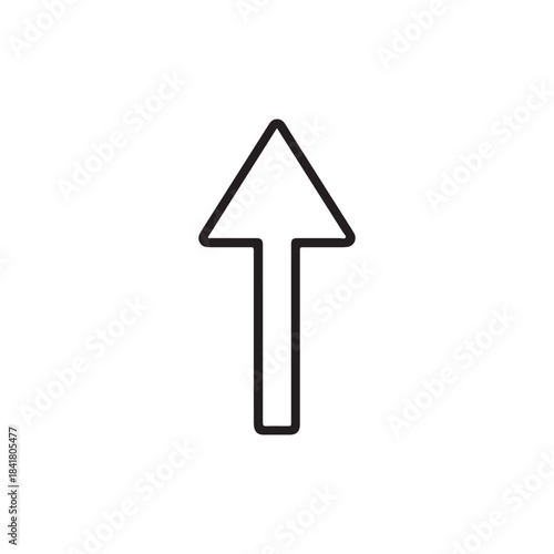 Simple outline up arrow icon for navigation or scrolling upward.

