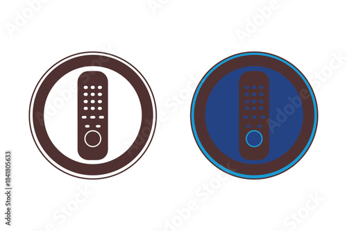 Two remote control icons representing electronic device access and control Vector