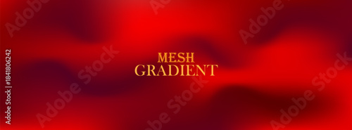abstract background features a gradient of red and dark red colors, creating a smooth, wave-like transition.