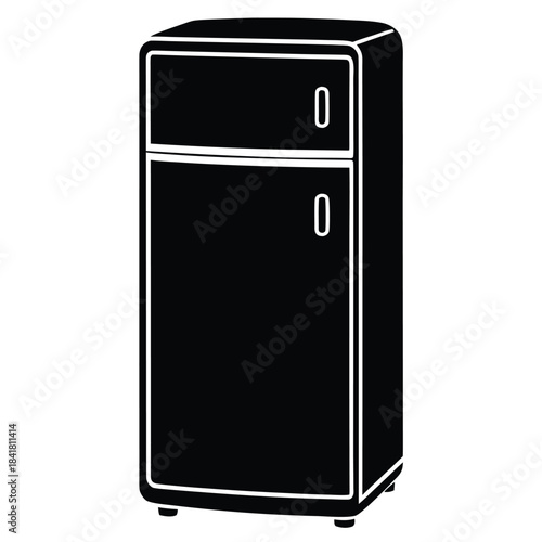 refrigerator minimal on white background