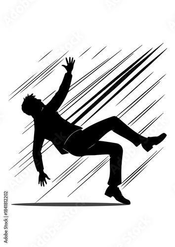 Man Falling Silhouette