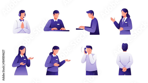 Business Meeting Action with Diverse Professionals Discussing Strategies in Office Illustration