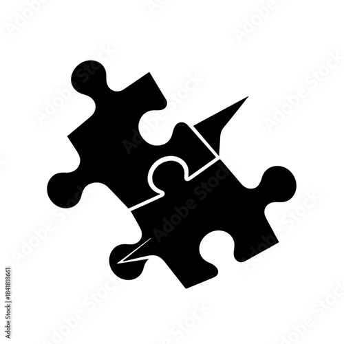 3d jigsaw puzzle piece connecting with other pieces
