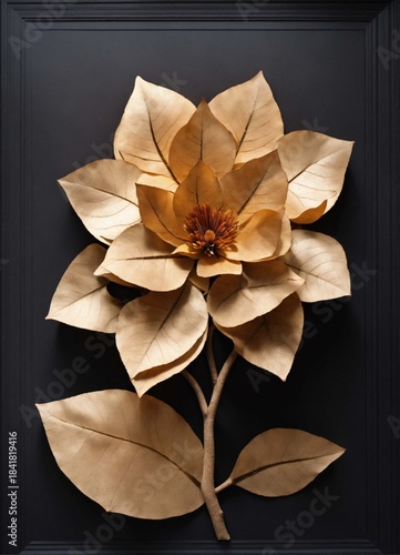 flower on black background