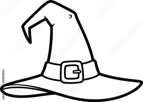Witch Hat Halloween Costume Vector