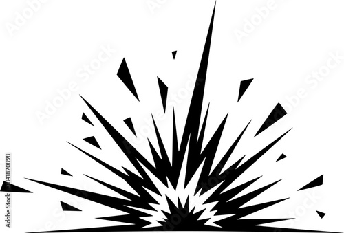 Explosion - Minimalist and Flat Logo - Vector illustration
