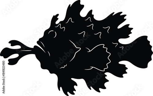 Fish Silhouette Splash Splashing Water Vector Illustration