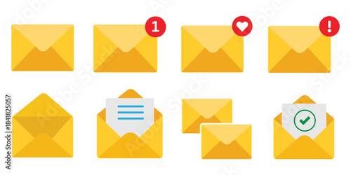 Mail & message Editable line stroke icon set. email vector icon set. Postal Letter, Mailbox, Email, Post Office, Envelope, Messaging. vector illustration