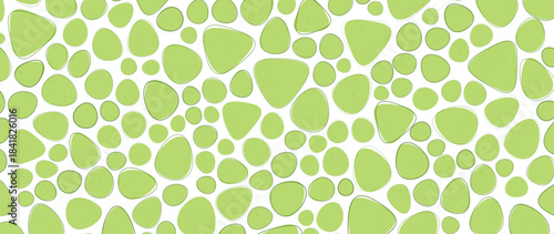 Green Triangular Blob Shapes Pattern With Soft Tones and Minimal Design. Modern Geometric Background for Wallpaper or Fabric. Vector Illustration.
