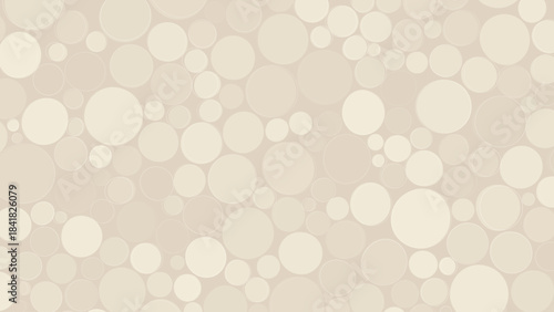 Beige Circle Pattern With Soft Tones and Minimal Design. Modern Geometric Background for Wallpaper or Fabric. Vector Illustration.