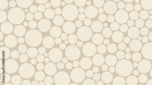 Beige Circle Pattern With Soft Tones and Minimal Design. Modern Geometric Background for Wallpaper or Fabric. Vector Illustration.