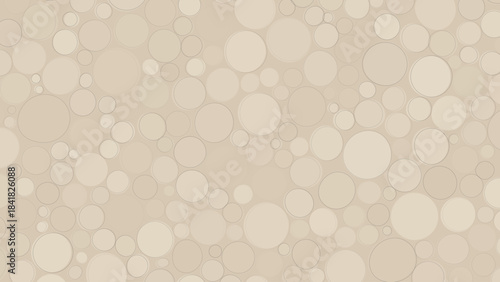 Beige Circle Pattern With Soft Tones and Minimal Design. Modern Geometric Background for Wallpaper or Fabric. Vector Illustration.