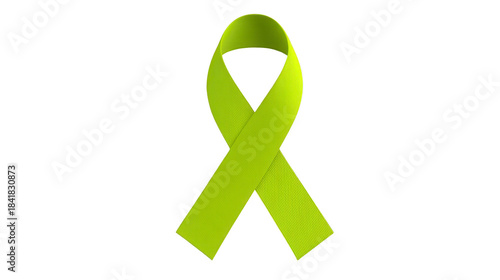 Wallpaper Mural Lime green awareness ribbon, symbolizing support, hope, and solidarity for mental health, organ donation, and other causes, isolated on transparent background Torontodigital.ca
