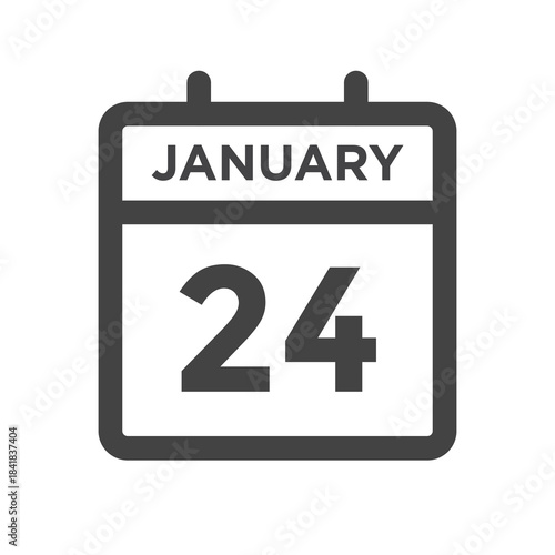 January 24 Calendar Day Calender Date for Deadline or Appointment