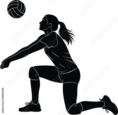 Volleyball Player Silhouette