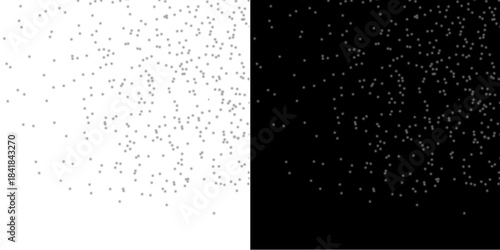 Abstract dark textured background with small white dots isolated on transparent background