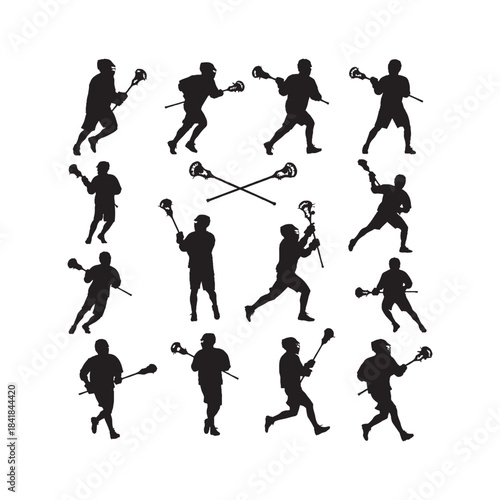 Lacrosse Silhouettes Collection,Lacrosse Players Silhouettes,Vector Lacrosse Silhouettes,Lacrosse Sport Silhouettes,lacrosse vector