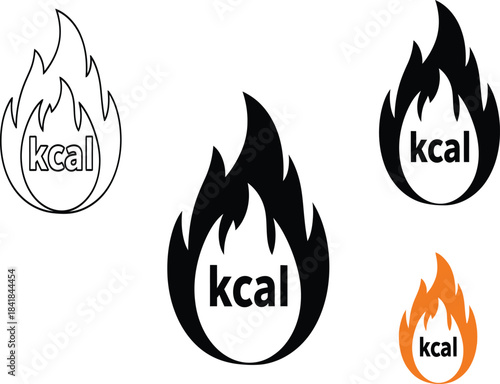 Set of creative kcal logos