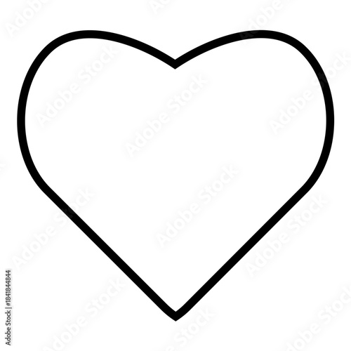 A Simple Outline of a Heart Shape, Perfect for Design and Symbolism