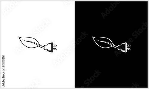 Green Energy Plug Logo Design - Sustainable Power  Eco Electric Symbol logotypelogoicon.