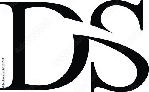 Letter DS minimalist logo