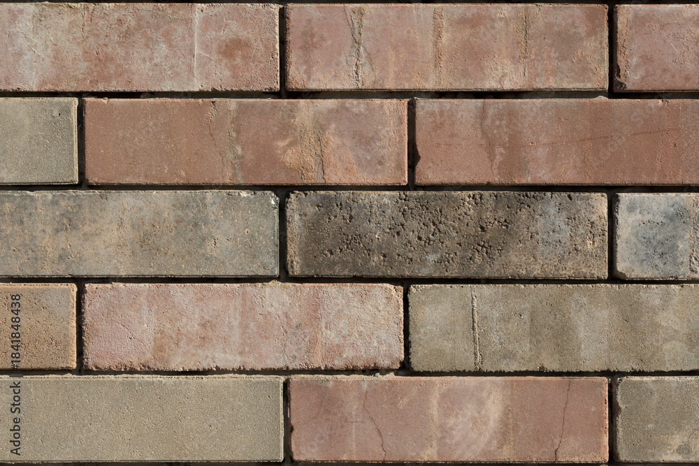 Fototapeta premium Background with rectangular bricks in daylight