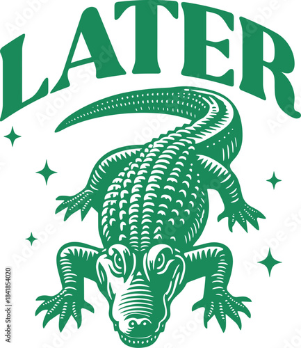Later Gator SVG, Funny Alligator PNG