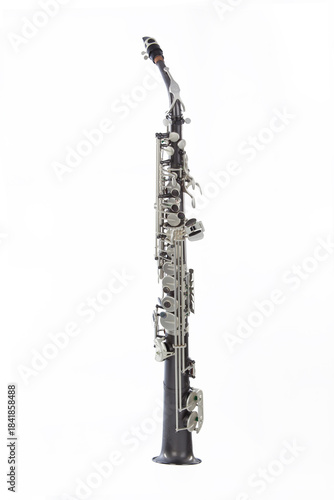 straight alto saxophone isolated on white