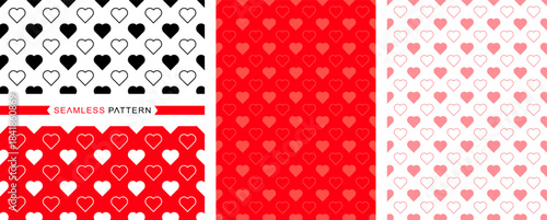 Seamless heart symbol pattern, seamless love icon background, heart vector illustration, and easily changeable colors.
