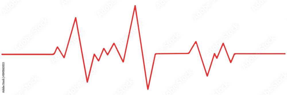 Naklejka premium Continuous thin line sound wave icon. One line art audio symbol, single outline soundwave