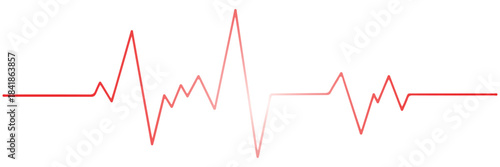 Continuous thin line sound wave icon. One line art audio symbol, single outline soundwave