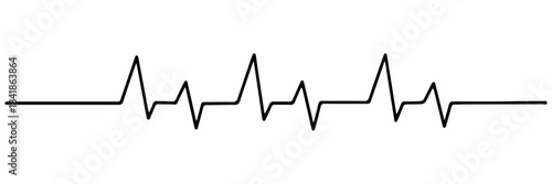 sound wave audio waveform sketch vector illustration