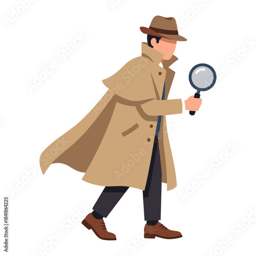 old woman with a magnifying glass