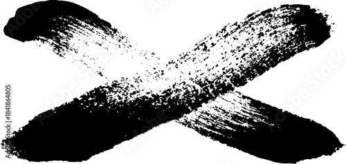 Chaotic x shape stencil art design for urban graffiti and modern posters