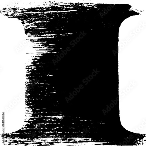 Bold black and white marker block stencil illustration for urban art and design