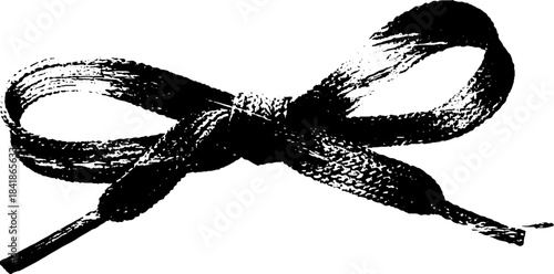 Distressed boot lace stencil illustration for urban art design