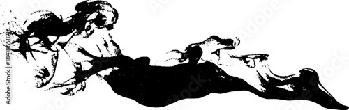 Black and white ink smoke stencil illustration for urban design projects