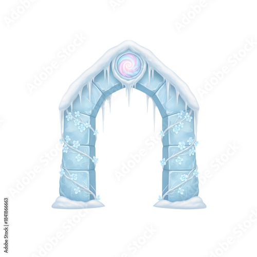 Winter Archway in a Magical Wonderland Setting