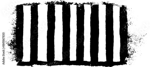 Black and white stencil illustration of a partial ventilation grate for urban design