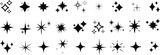 Sparkle icons set Vector blink star for logo, sparkle clipart