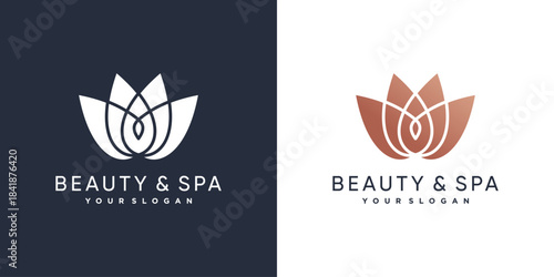 Beauty and spa logo with beauty lotus concept Premium Vector part 4