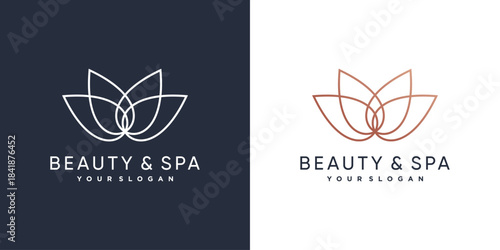 Beauty and spa logo with beauty lotus concept Premium Vector part 6